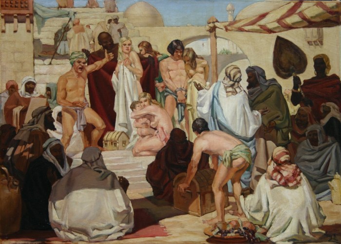 Gustav Bulanzhe. The market of slaves