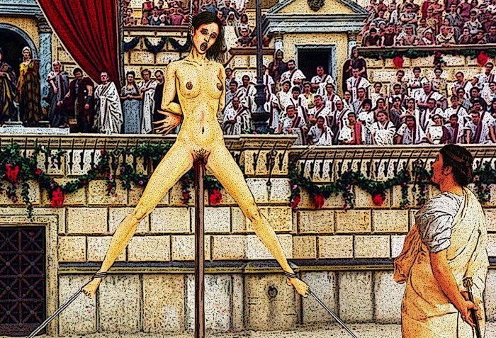 Executions naked in the arena in Rome
