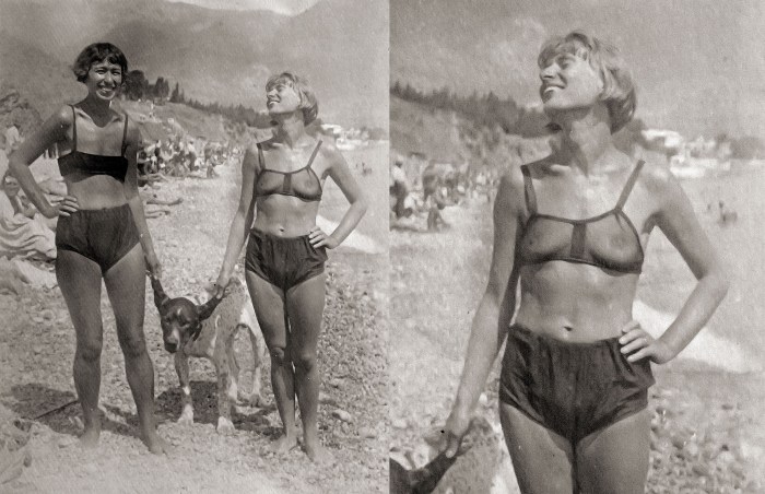 Soviet women in swimsuits