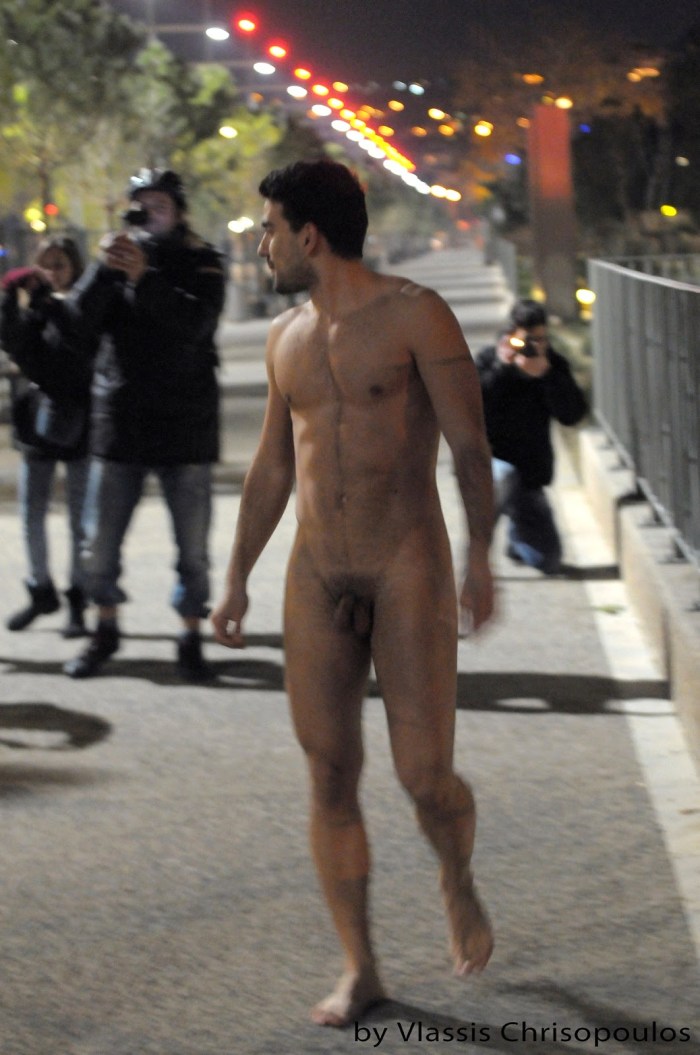 Naked man dressed woman