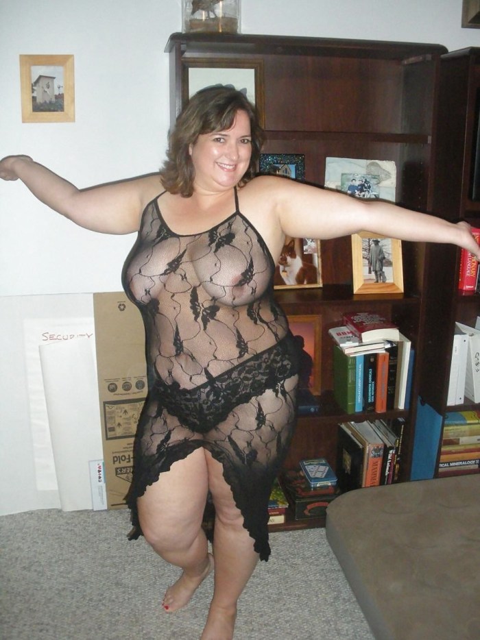 Naked mature women in transparent robes