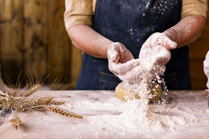 Woman in flour