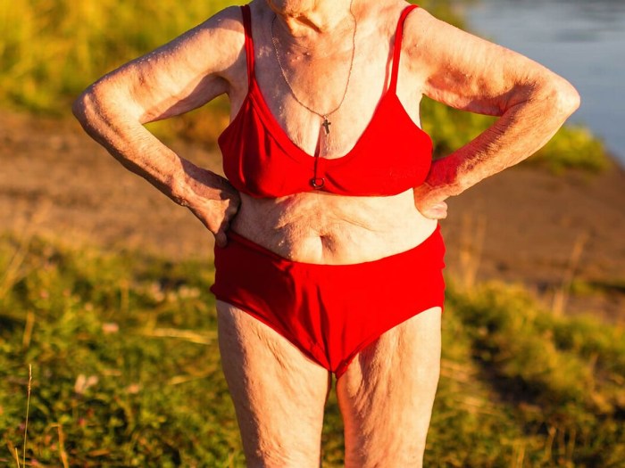 Old women in swimsuits