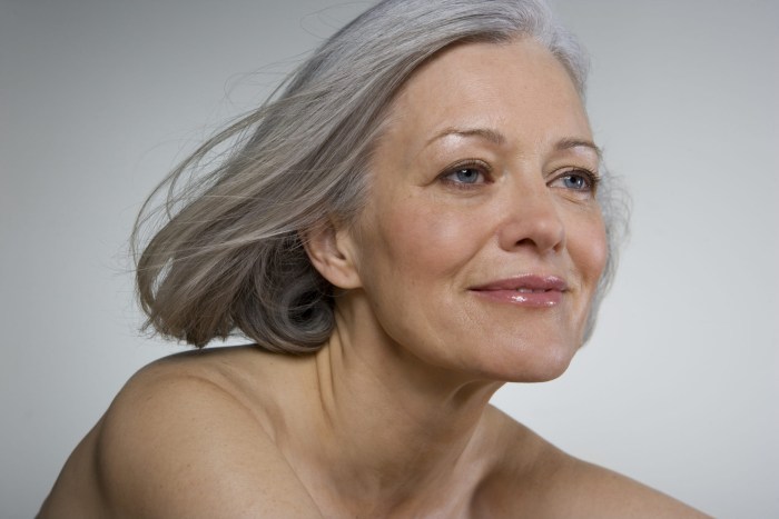 Beautiful women with wrinkles