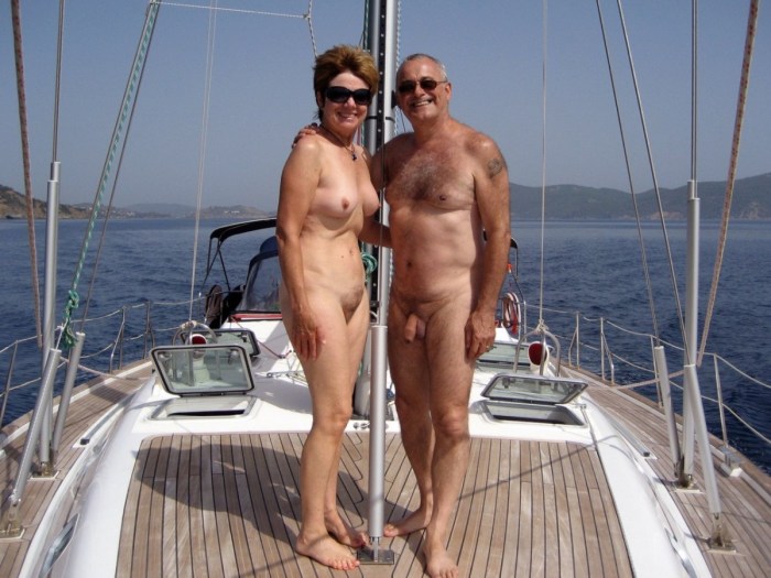 Beautiful naked women on the ship