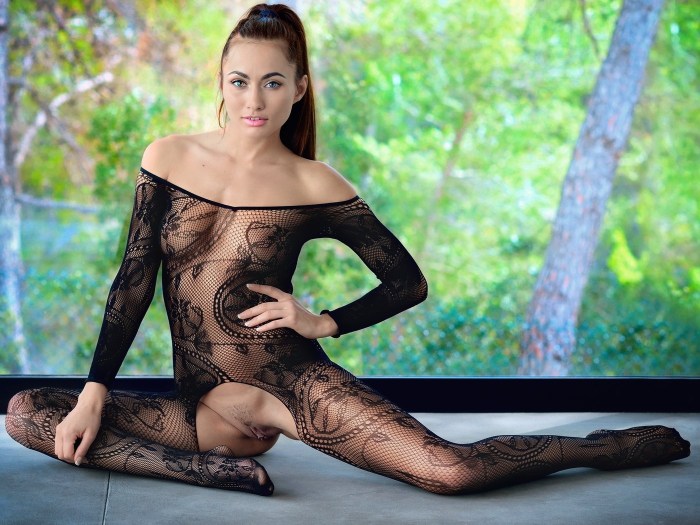 Naked wife in erotic lingerie