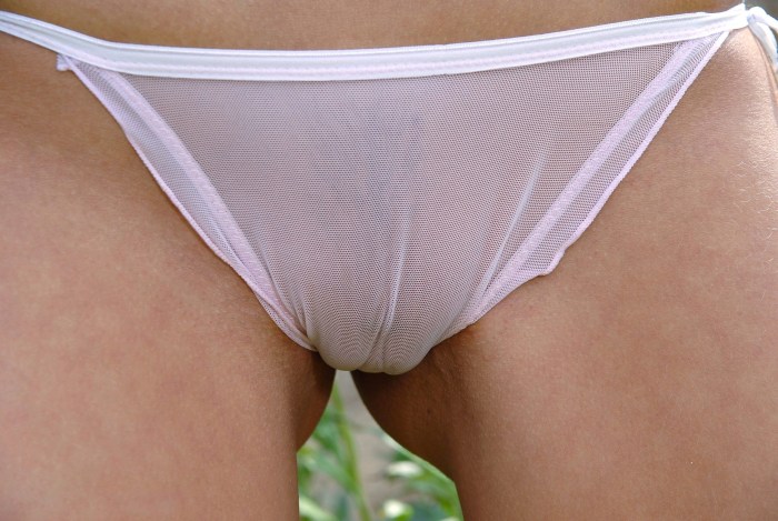 Girls in transparent panties