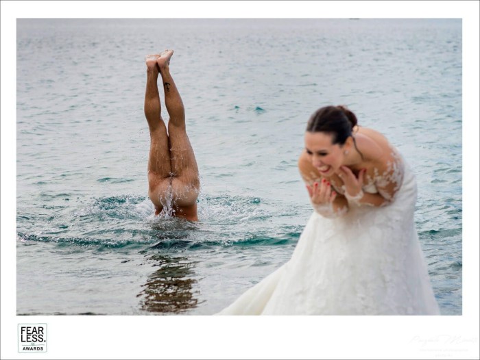 Gangbang in a wedding dress