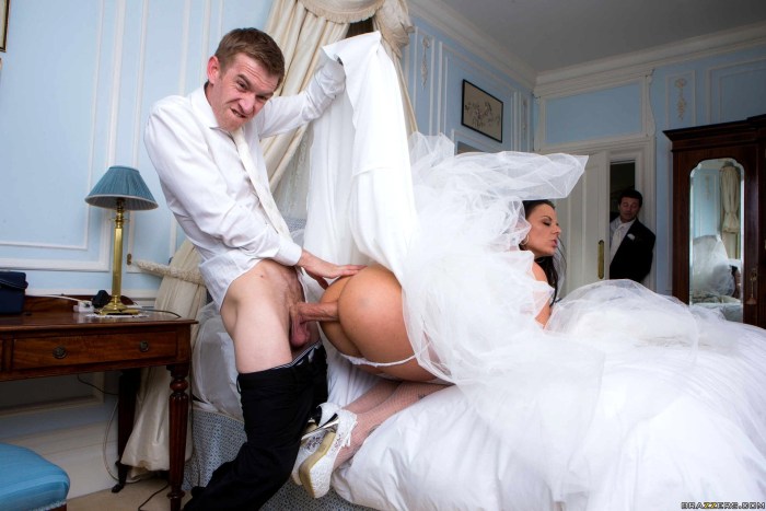 Fucked the bride in a wedding dress