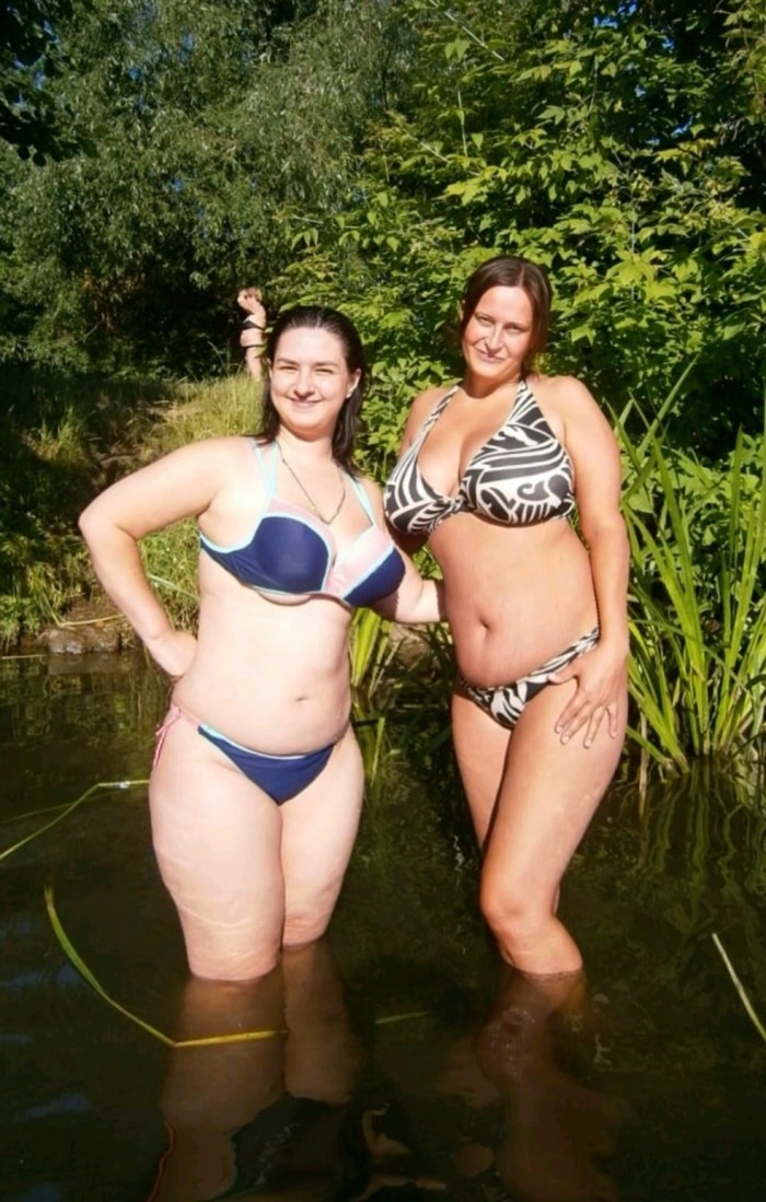 Bbw in swimsuits in the country