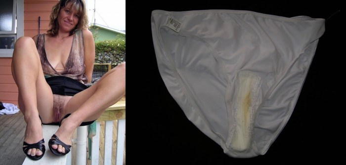 The girl has a dirty vagina