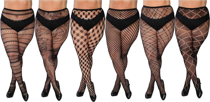 Adult naked women in pantyhose nets
