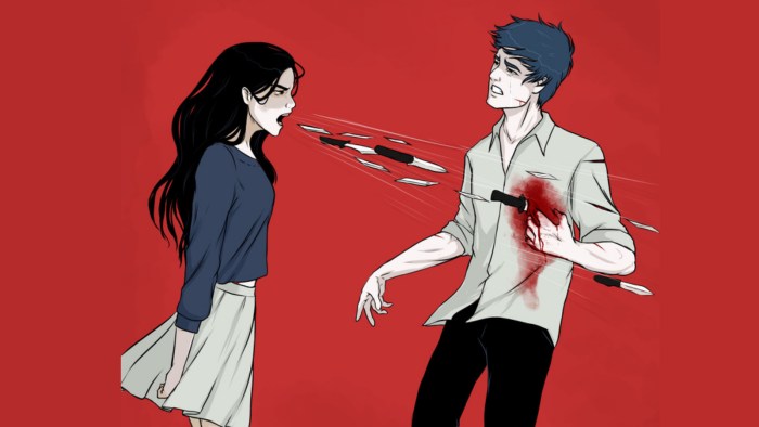 Girl screams with knives meme