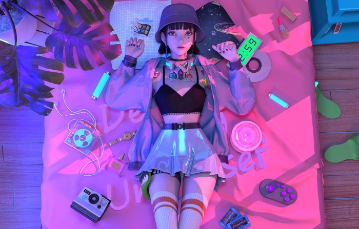 Cyberpank the girl lies