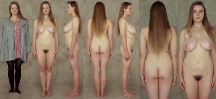 Naked women from different sides