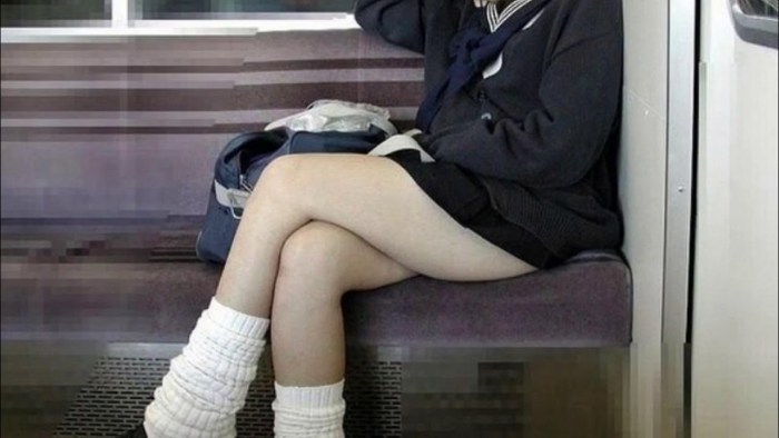 Japanese schoolgirls in transport