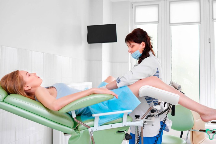 A gynecologist's chair