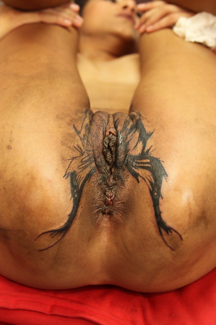 Tattoo on female genitals