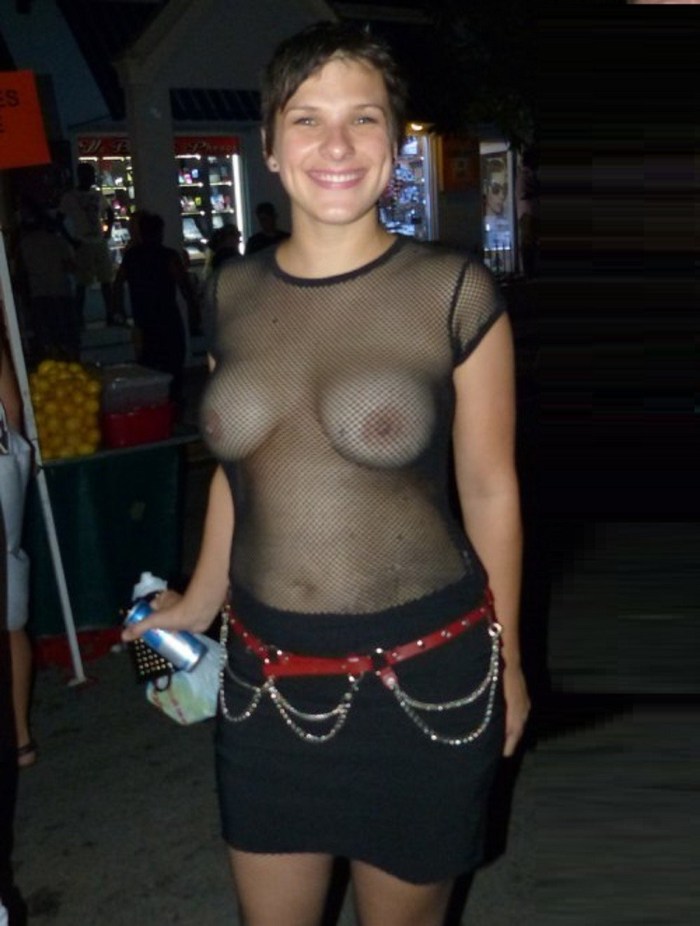 Transparent dress on a naked body
