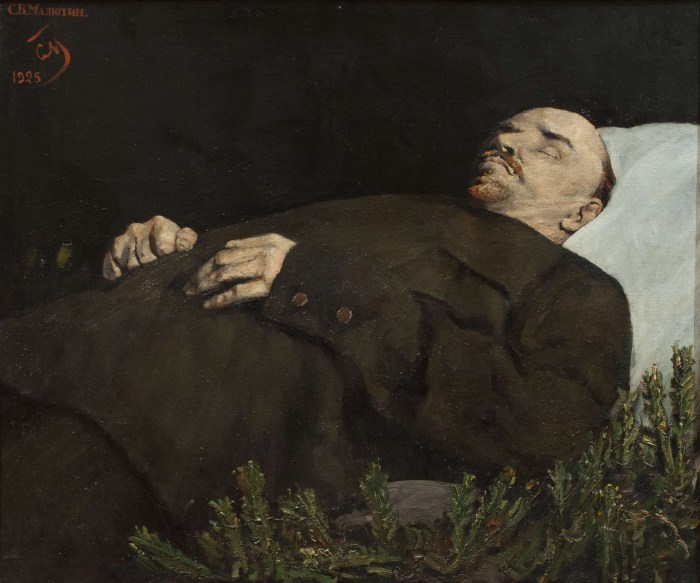 Lenin with fish