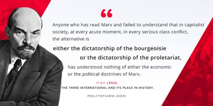 Lenin or the dictatorship of the proletariat or the dictatorship of the bourgeoisie