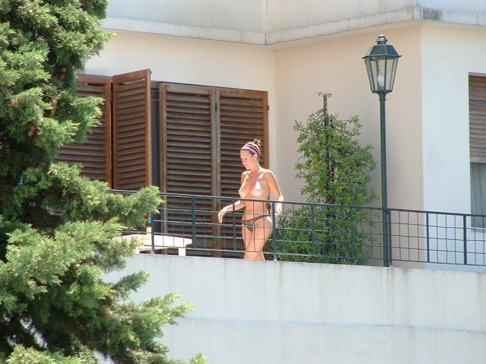 Fucking on the balcony Private