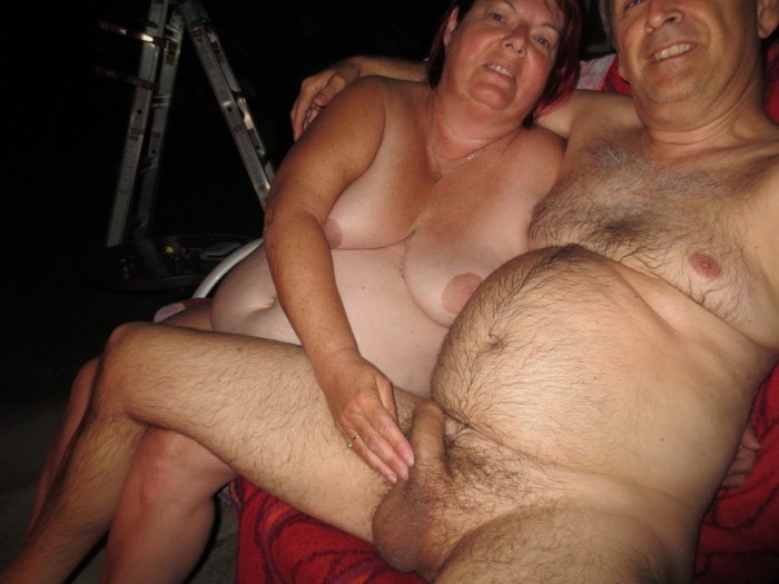 Naked women and men rest