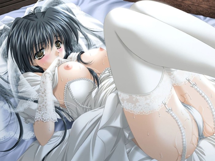 Claudia Rossi Anal in white bride