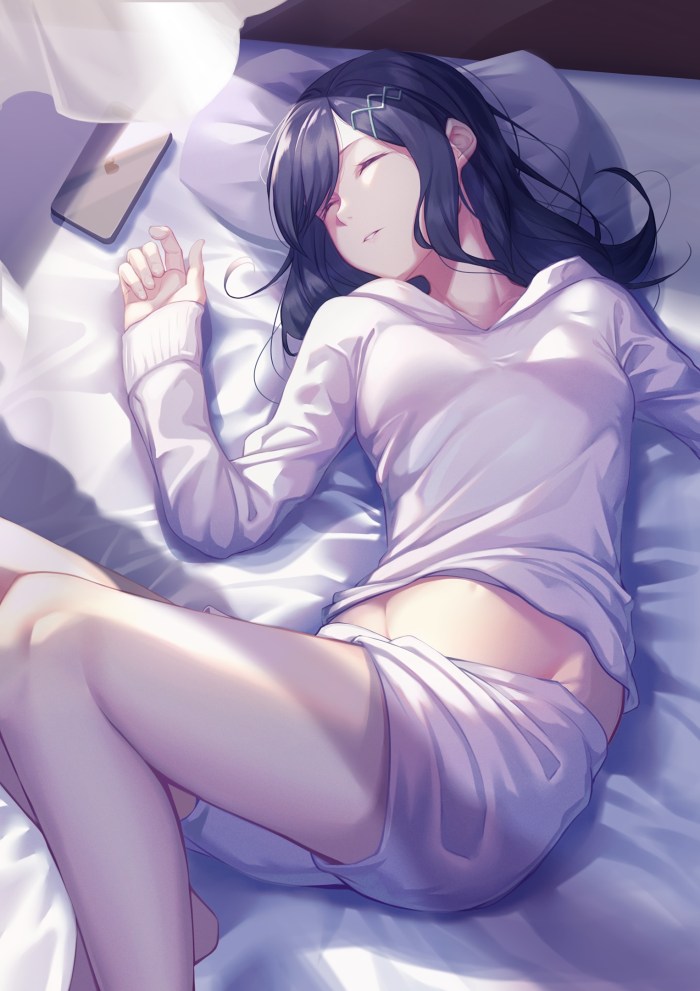 Tyanka on the bed