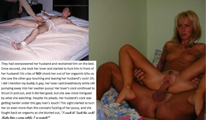 Porn photo Cuckold Jerk Off on Wife