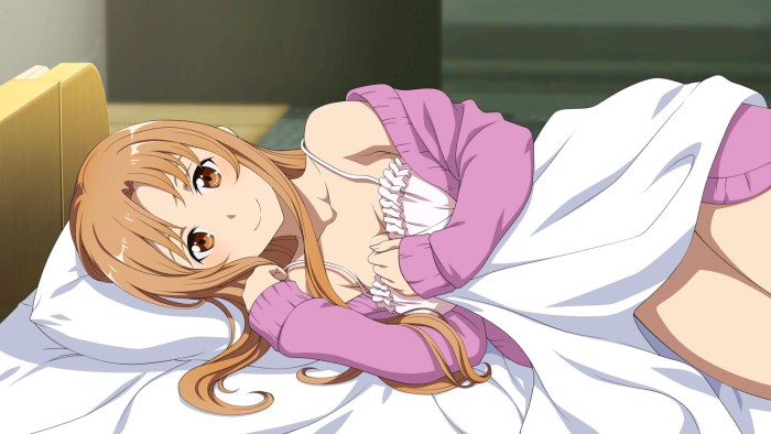 Asuna Yuki in bed