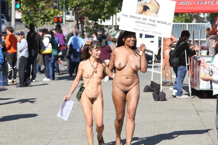 Naked youths in public