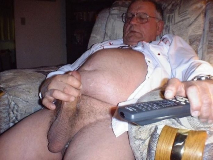 Old men masturbate