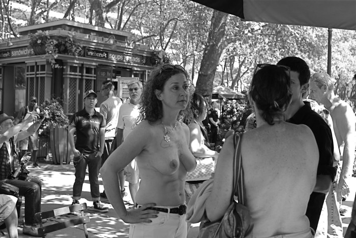 Naked women protest