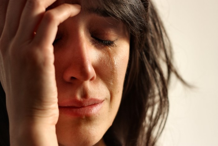 Mom is crying