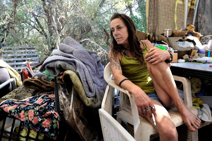 Homeless women at stations