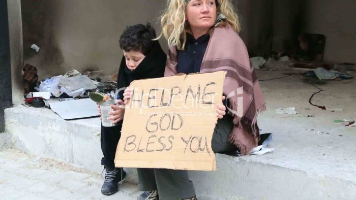 Homeless young guy