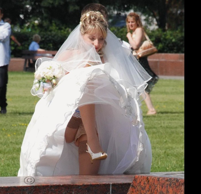 Thin Dressed undressed bride