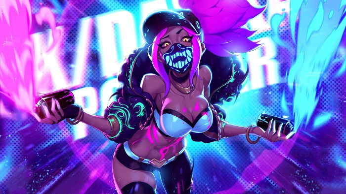 Girl in neon light