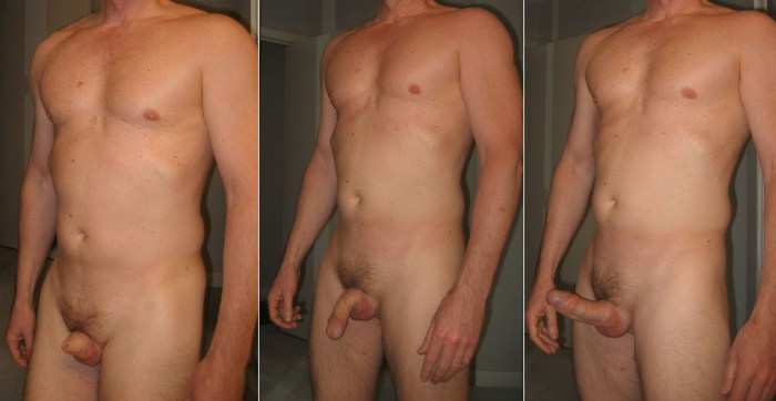 Beautiful naked man sits