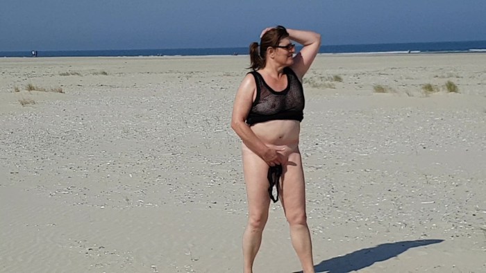 Huge cock on a nudist beach