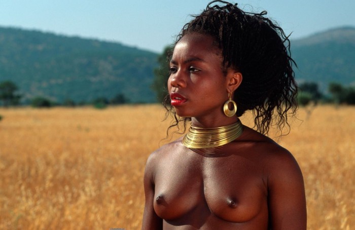 Pit girls from African tribes
