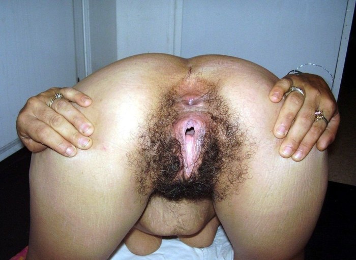 Beautiful hairy female buttocks