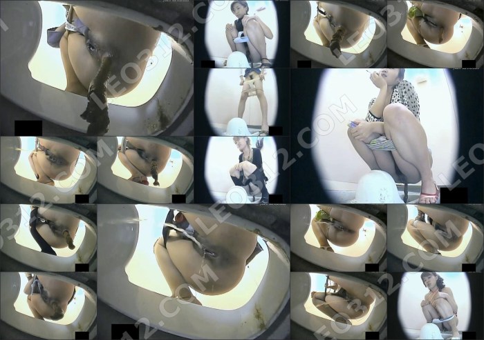 Women in the toilet below
