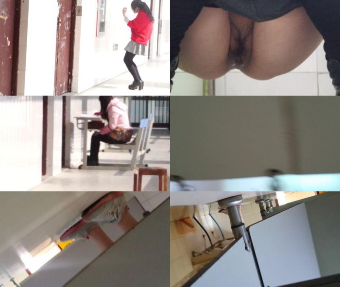 Women in the toilet below