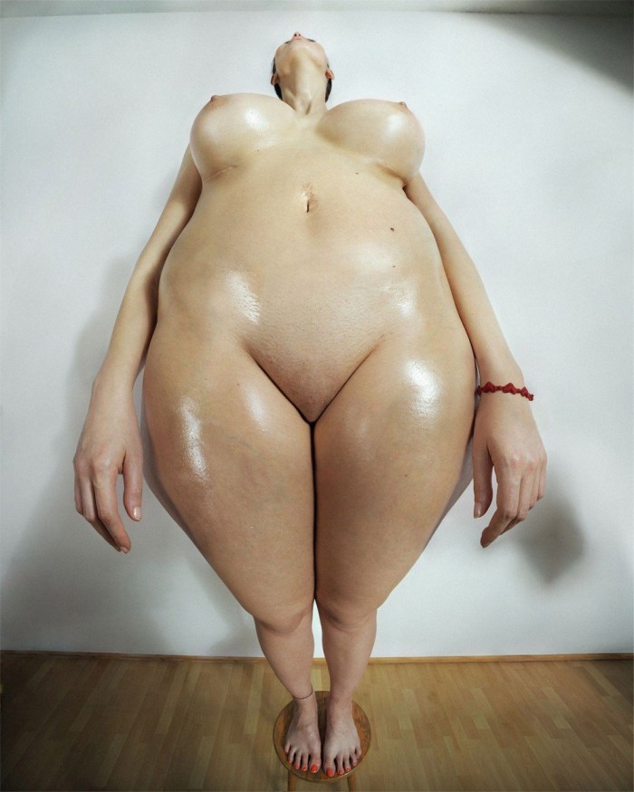 Naked women with a non -standard figure