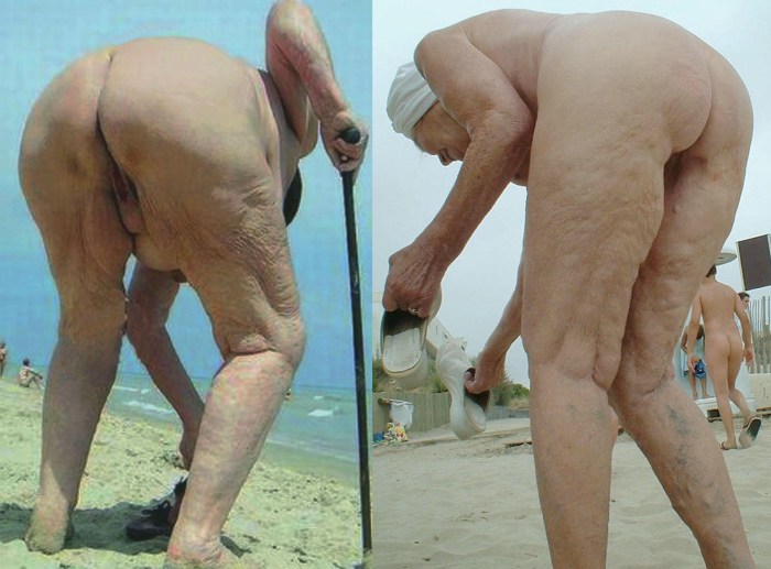 +Beach Bathing "Grandma Looks Like An Old Cunt"