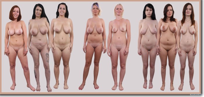Forms of naked female breast