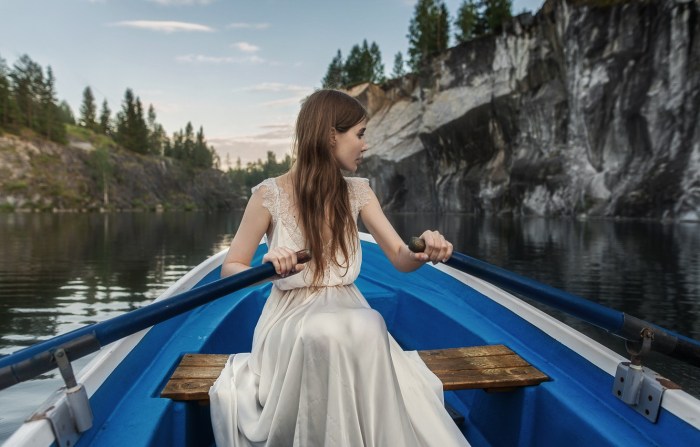 Girl in a boat