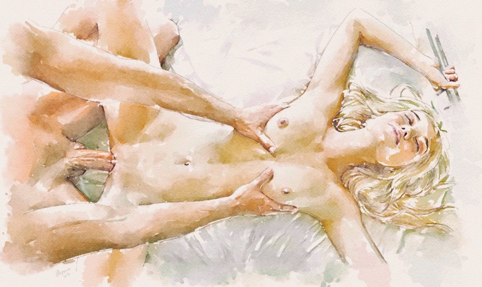 Pornographic color drawings